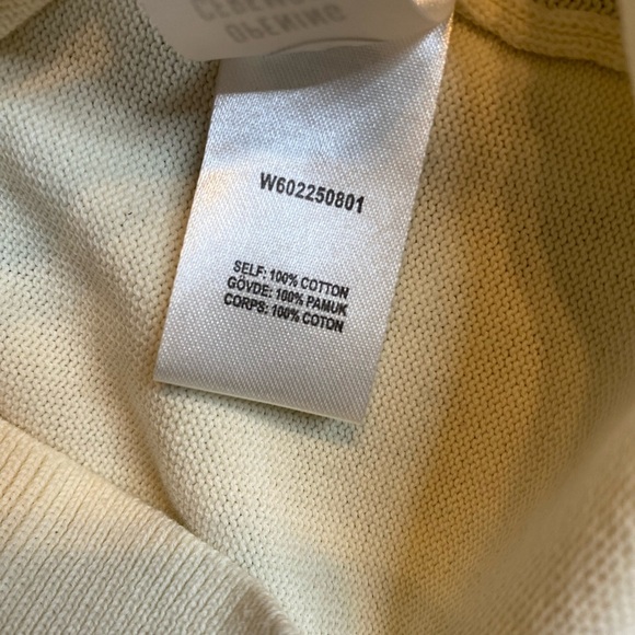 Opening Ceremony Cream Sweater with Faux Fur Cuffs Open Back Detail Cotton S/M - Picture 7 of 11